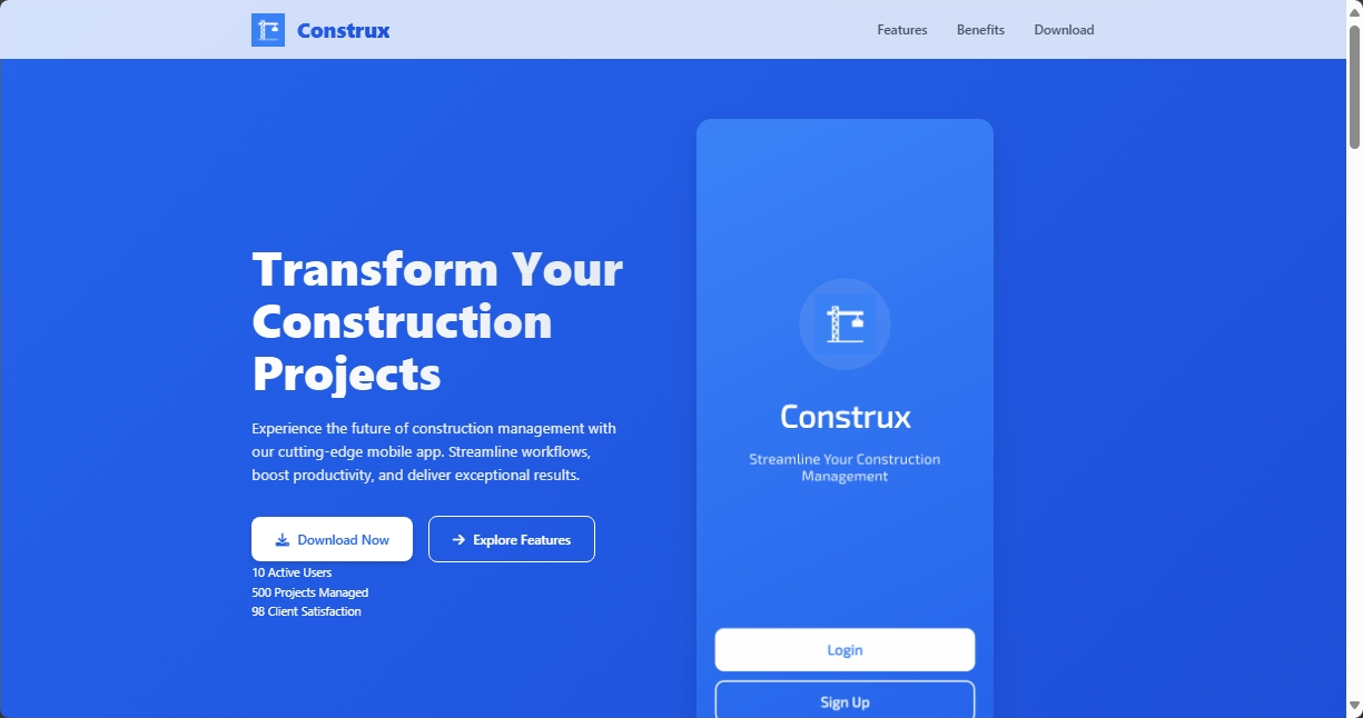Construx project screenshot
