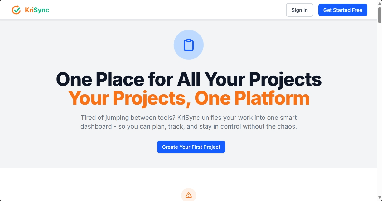 KriSync project screenshot
